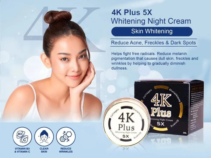 4k Plus Whitening Night cream 5x