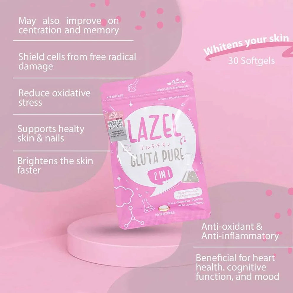 Lazel Gluta Pure - Dietary Supplement for Radiant Skin